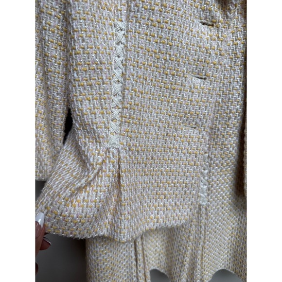 Kay Unger NY Women Tweed Skirt Suit Set 16 Church Wedding Old Money Quiet Luxury - Picture 10 of 16